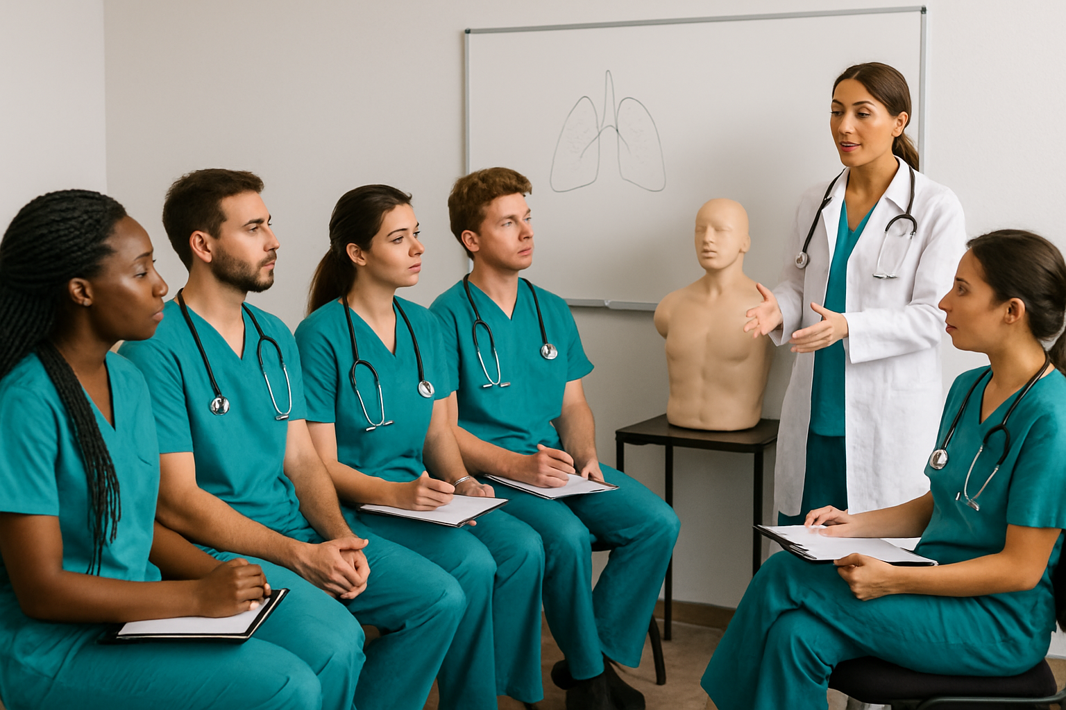 Profesionales de la salud en capacitación